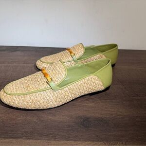 Green and Tan Loafers